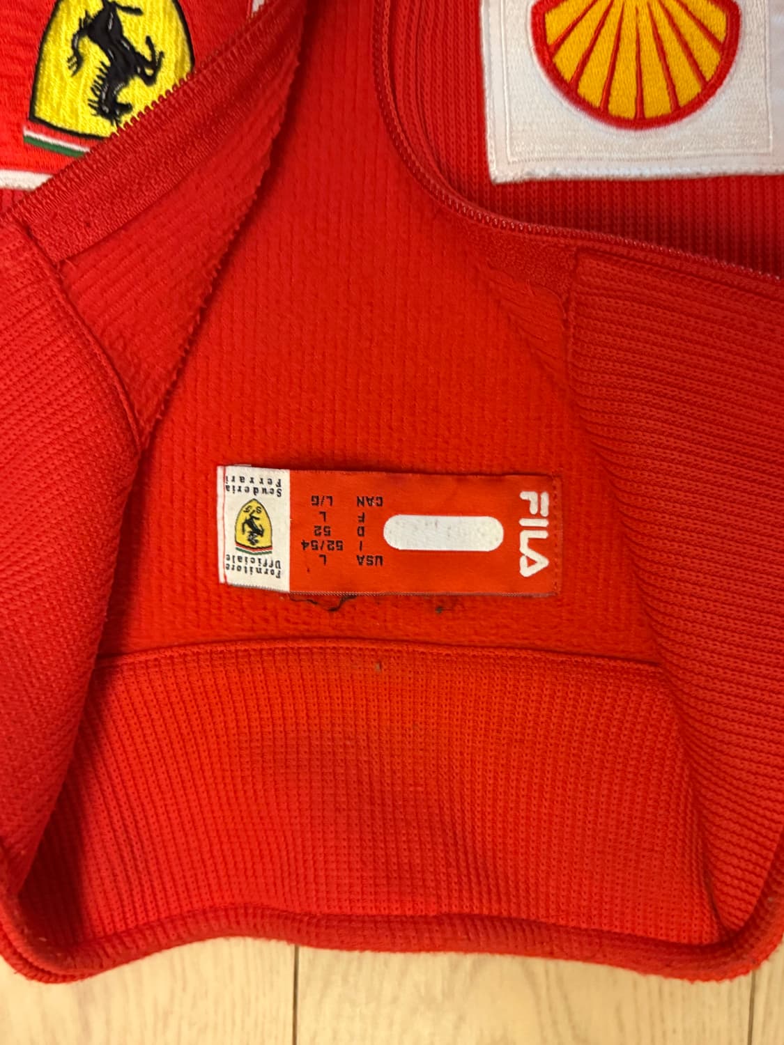 페라리 휠라 니트하프집업 L 상품이미지2