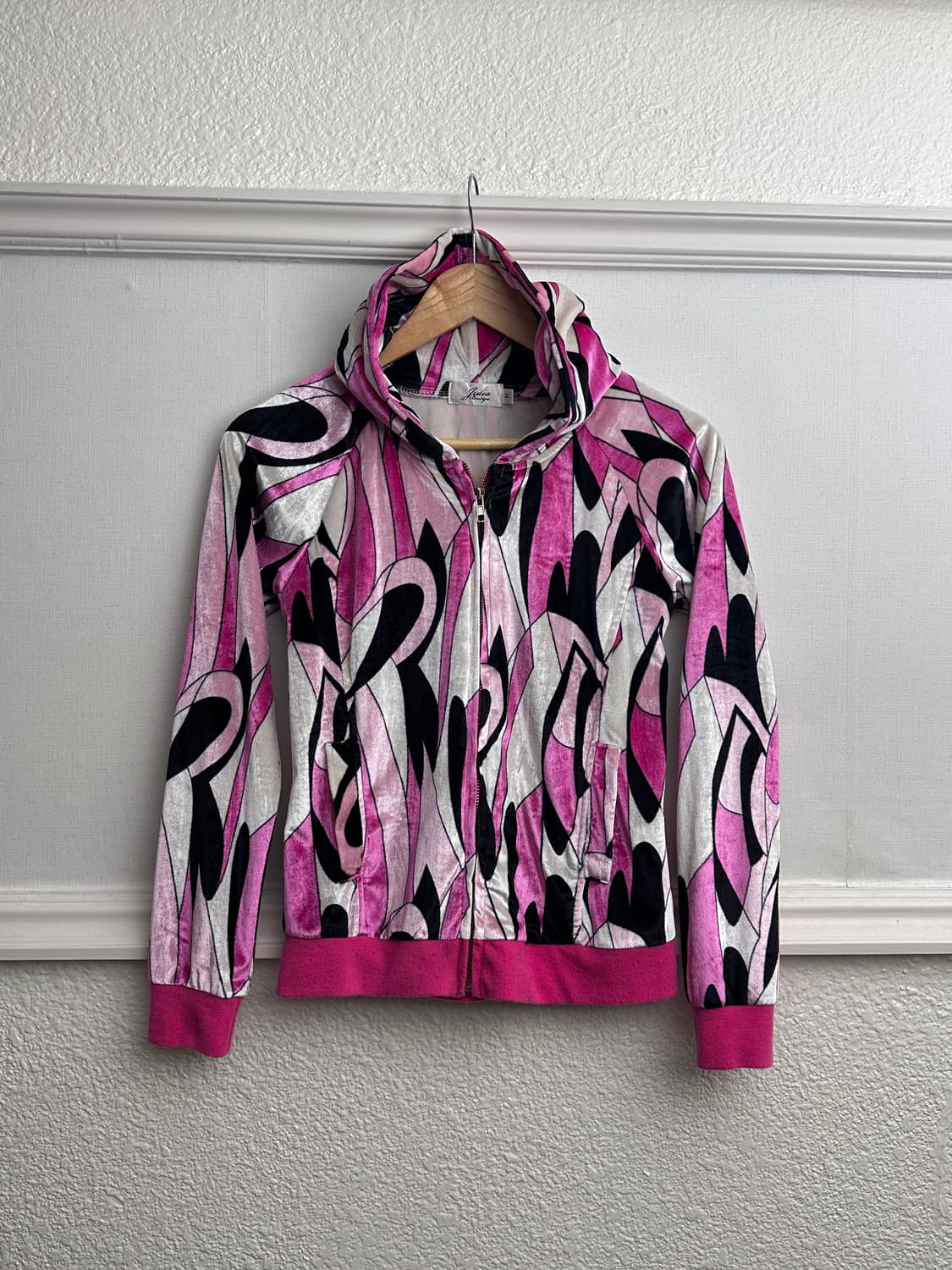 Julia Boutique 지오메트릭 벨루아 후드 집업 상품이미지7