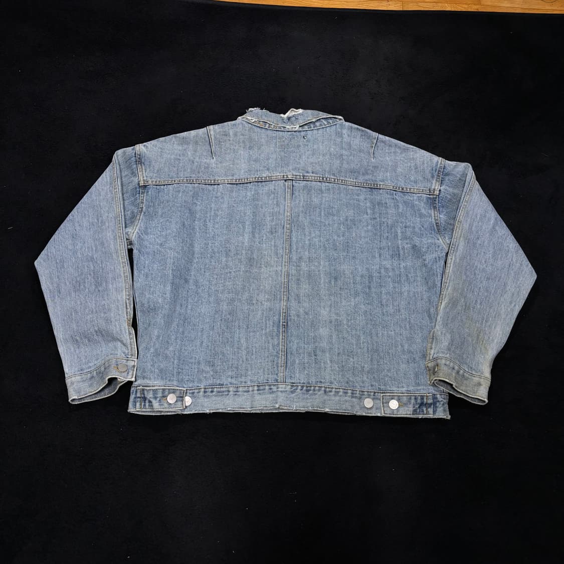 FREE 엑스사키 X-SACKY 연청 데미지 데님자켓 상품이미지2