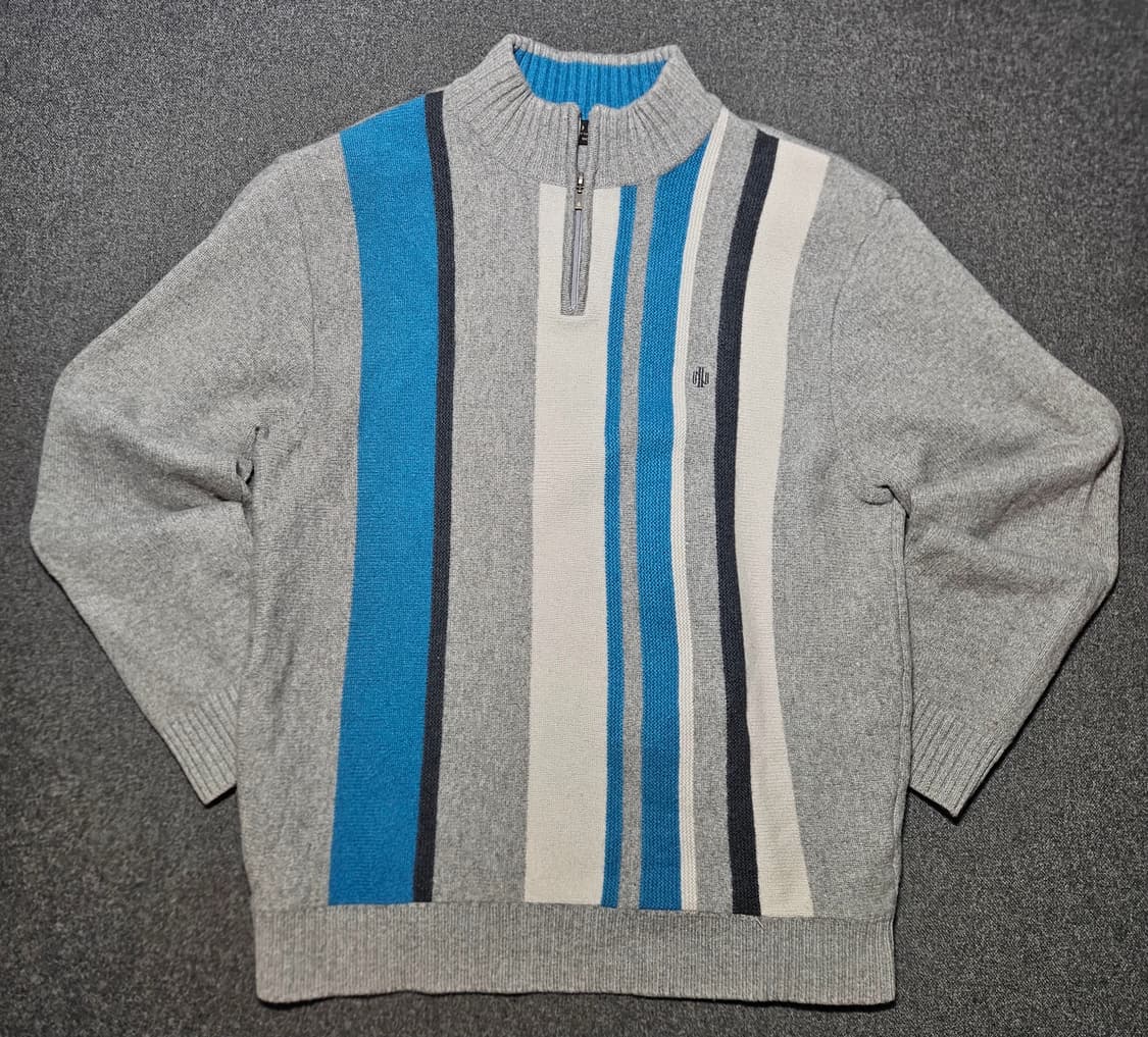 인디안 남성 반집업 니트 100 상품이미지1