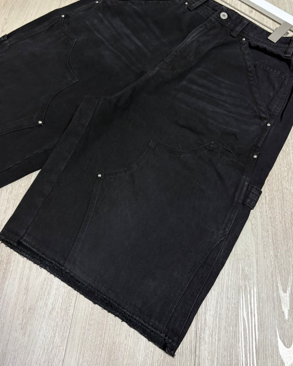 [3]폴리테루 1011 더블니 1/2 팬츠 블랙 상품이미지8