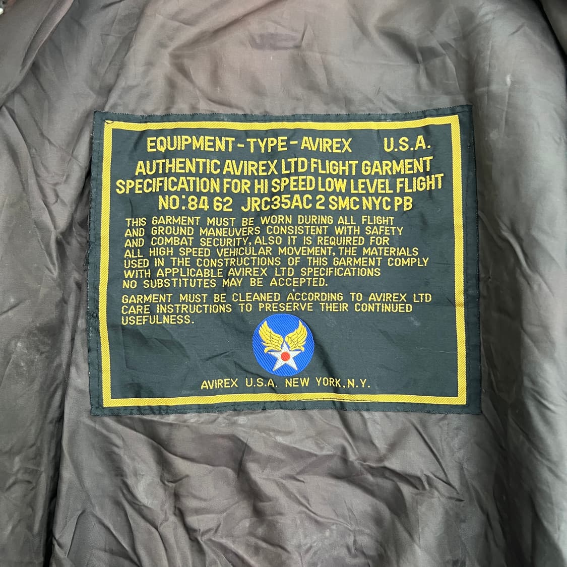 90's 아비렉스 A-2 플라이트 레더 봄버 자켓 38 상품이미지7