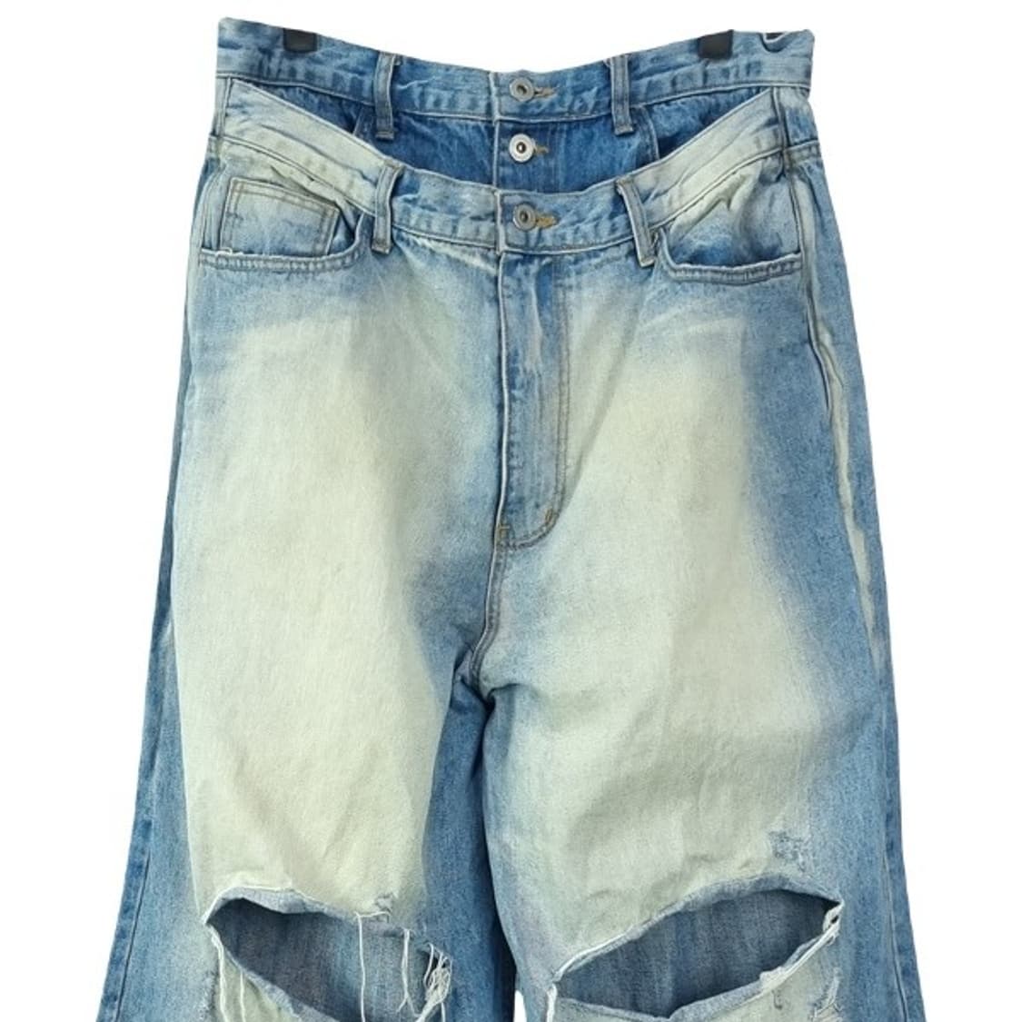 [선데이오프클럽] 24S/S 더블 웨이스트 디스트레스드 데님 M20233 상품이미지4