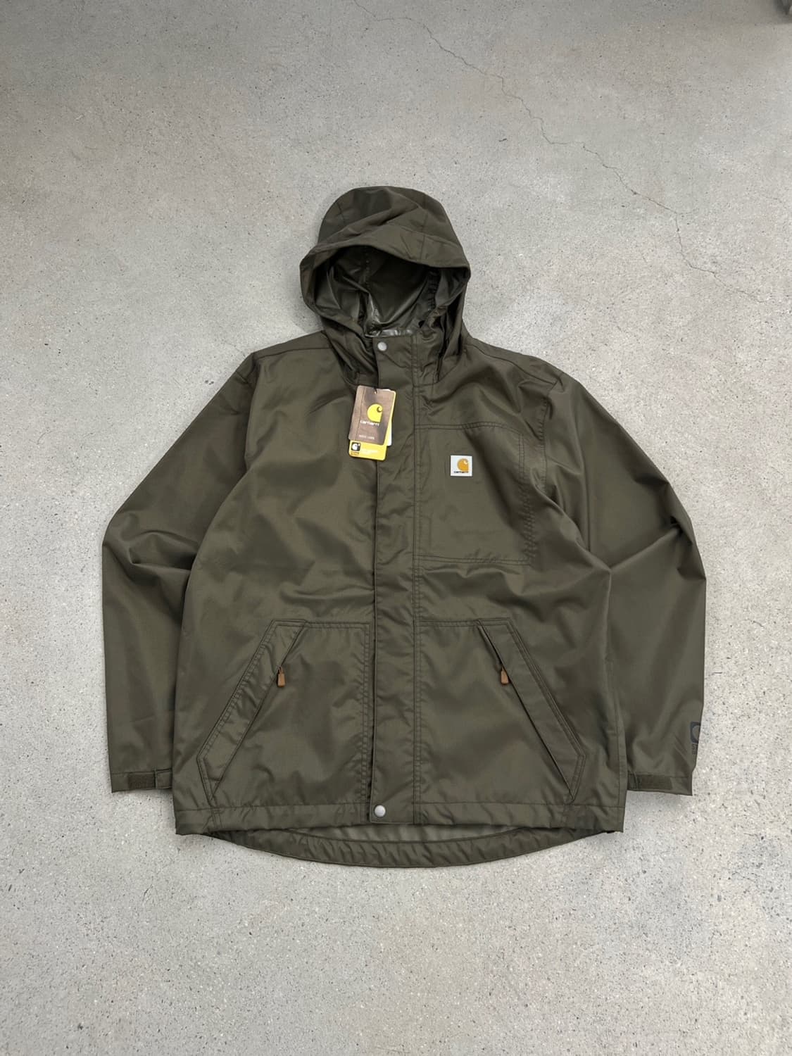 (새상품) 칼하트 카키 스톰디펜더 레인 자켓 상품이미지2