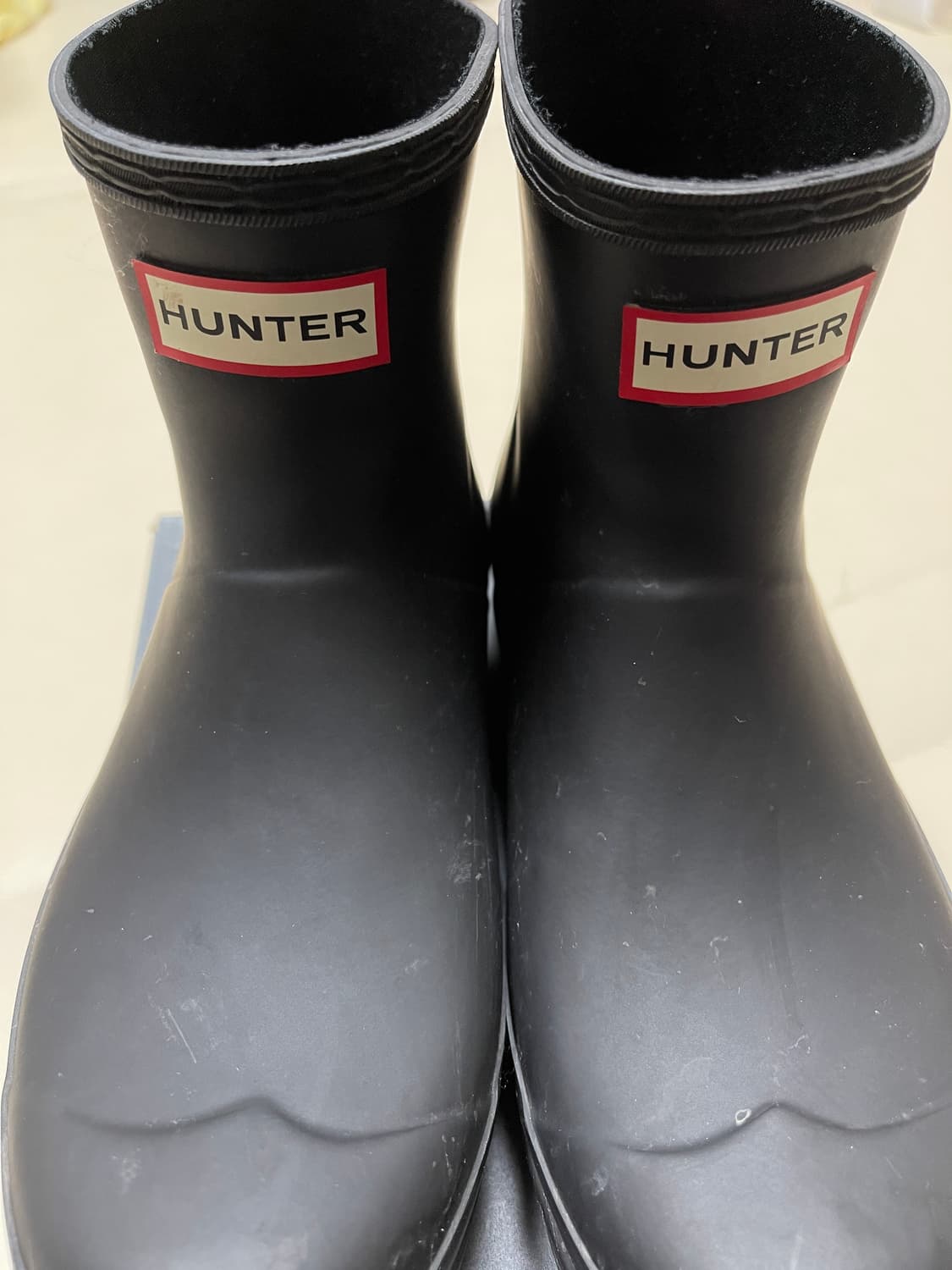 헌터(Hunter) 오리지널 플레이 숏 블랙 레인 부츠 상품이미지2