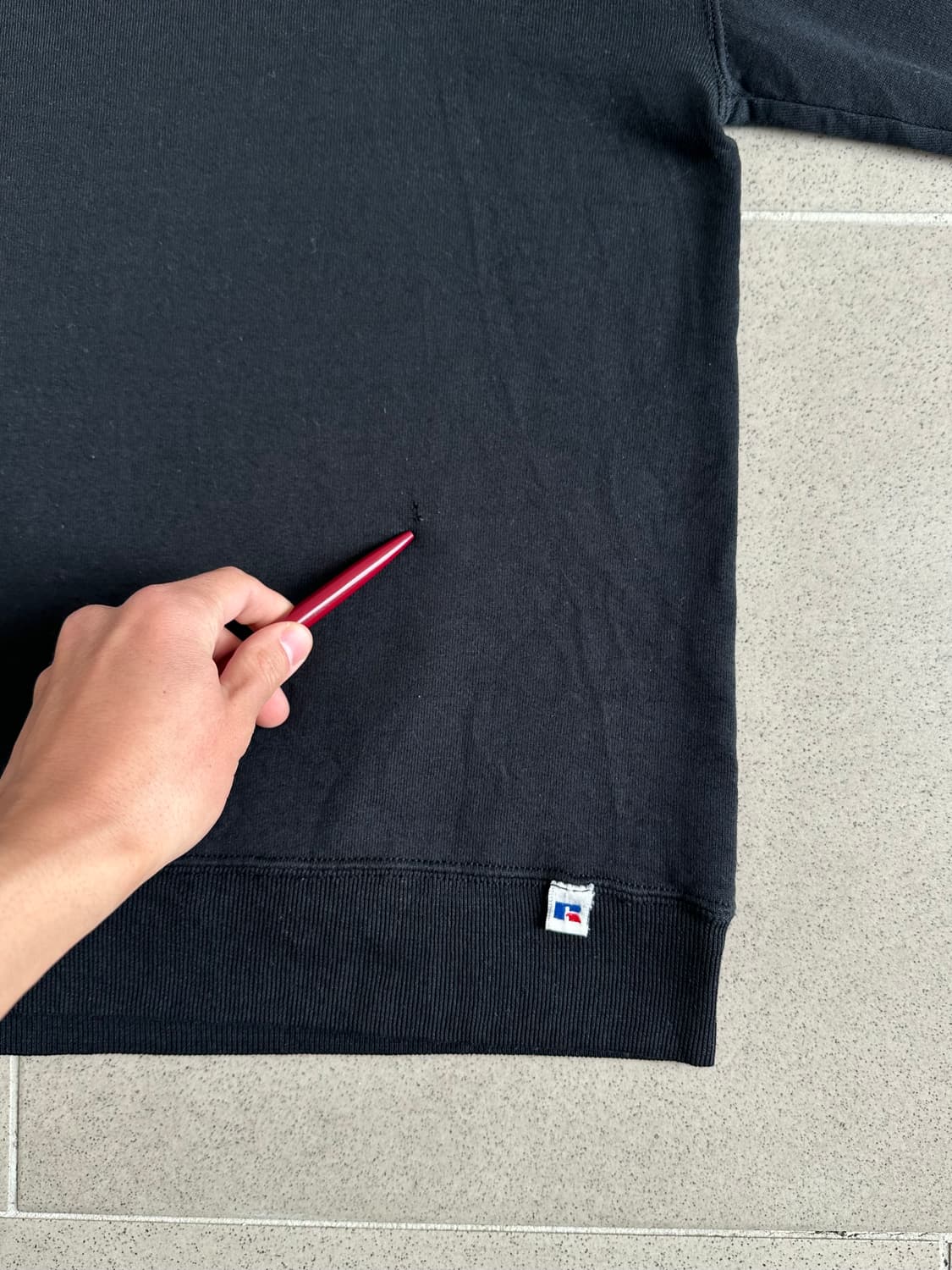 90s 빈티지 러셀 스웻셔츠 블랙 XL USA 상품이미지5