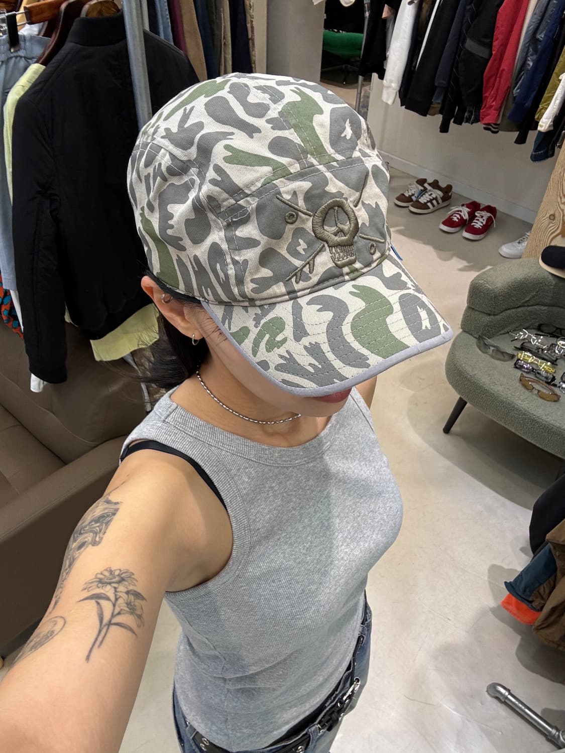 00s 스투시 스컬 카모 캠프캡  상품이미지8