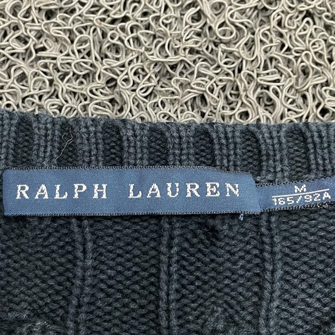 Polo  폴로 랄프로렌 자수 블랙 꽈배기 니트   상품이미지3