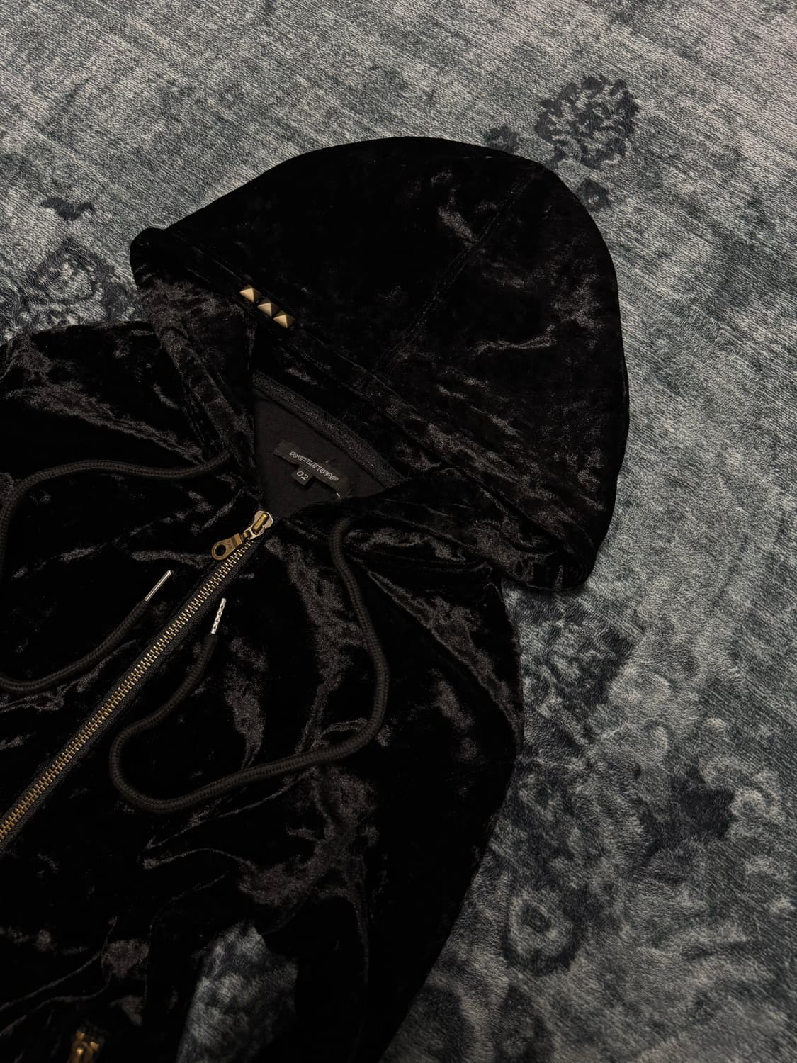 Rattle trap 00s stud gimmick velour hood 상품이미지3