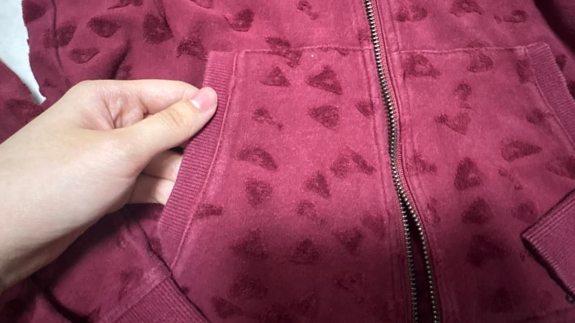 게스 빈티지 애니멀 Y2k 와인 후드집업 상품이미지5