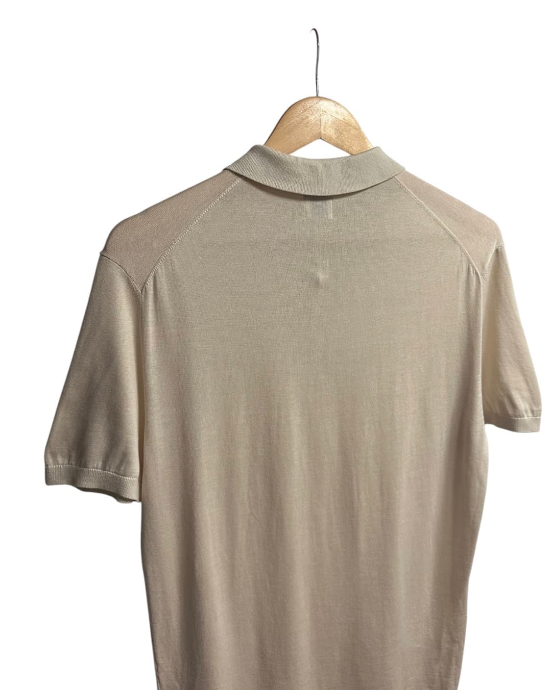 자라(zara) 레귤러핏 반팔 카라 니트 베이지 L size 상품이미지5