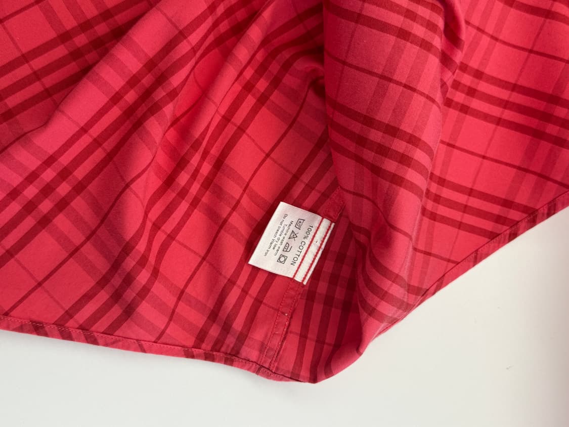 Burberry 버버리 핑크레드 체크 셔츠 M 상품이미지5