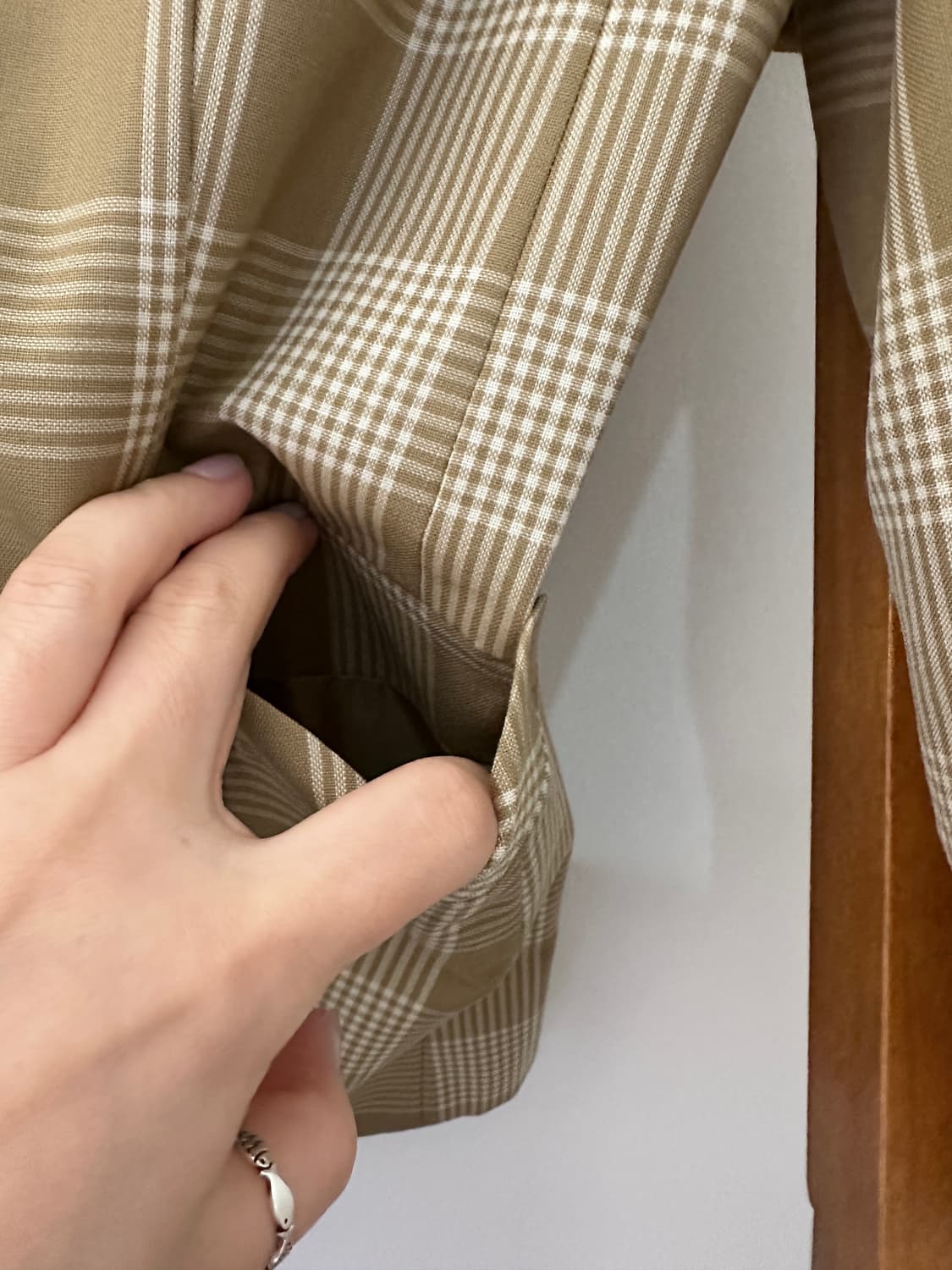 썸머 울 체크 자켓(일본빈티지) 상품이미지5