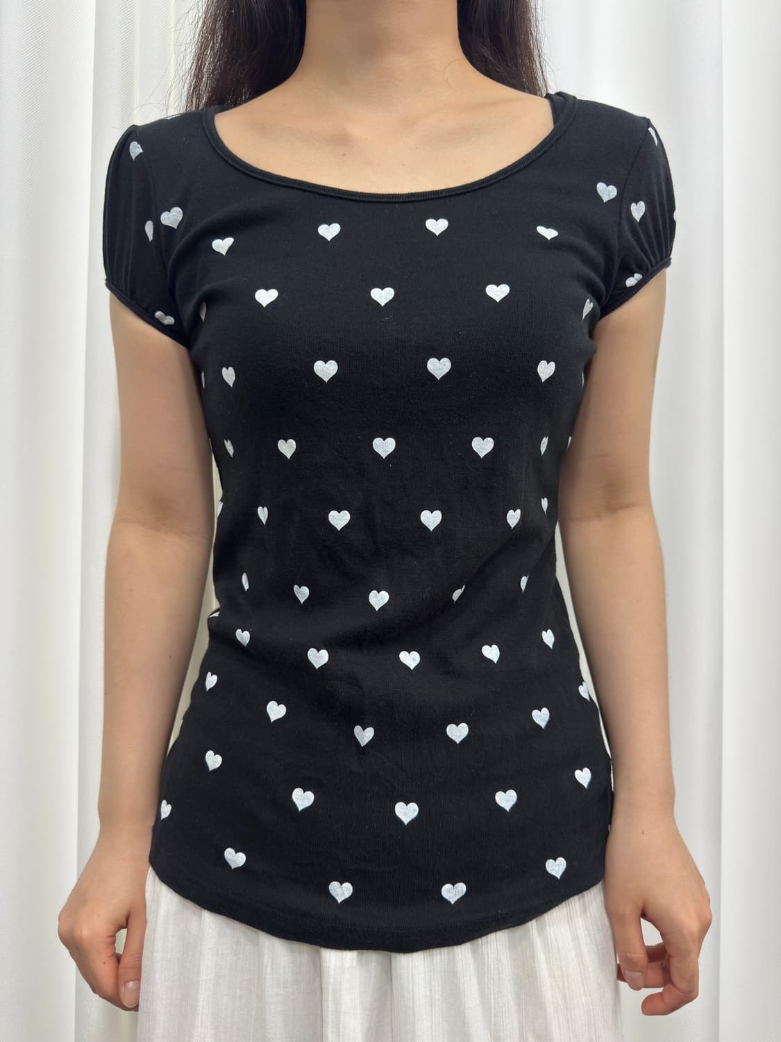 heart printing top 상품이미지1