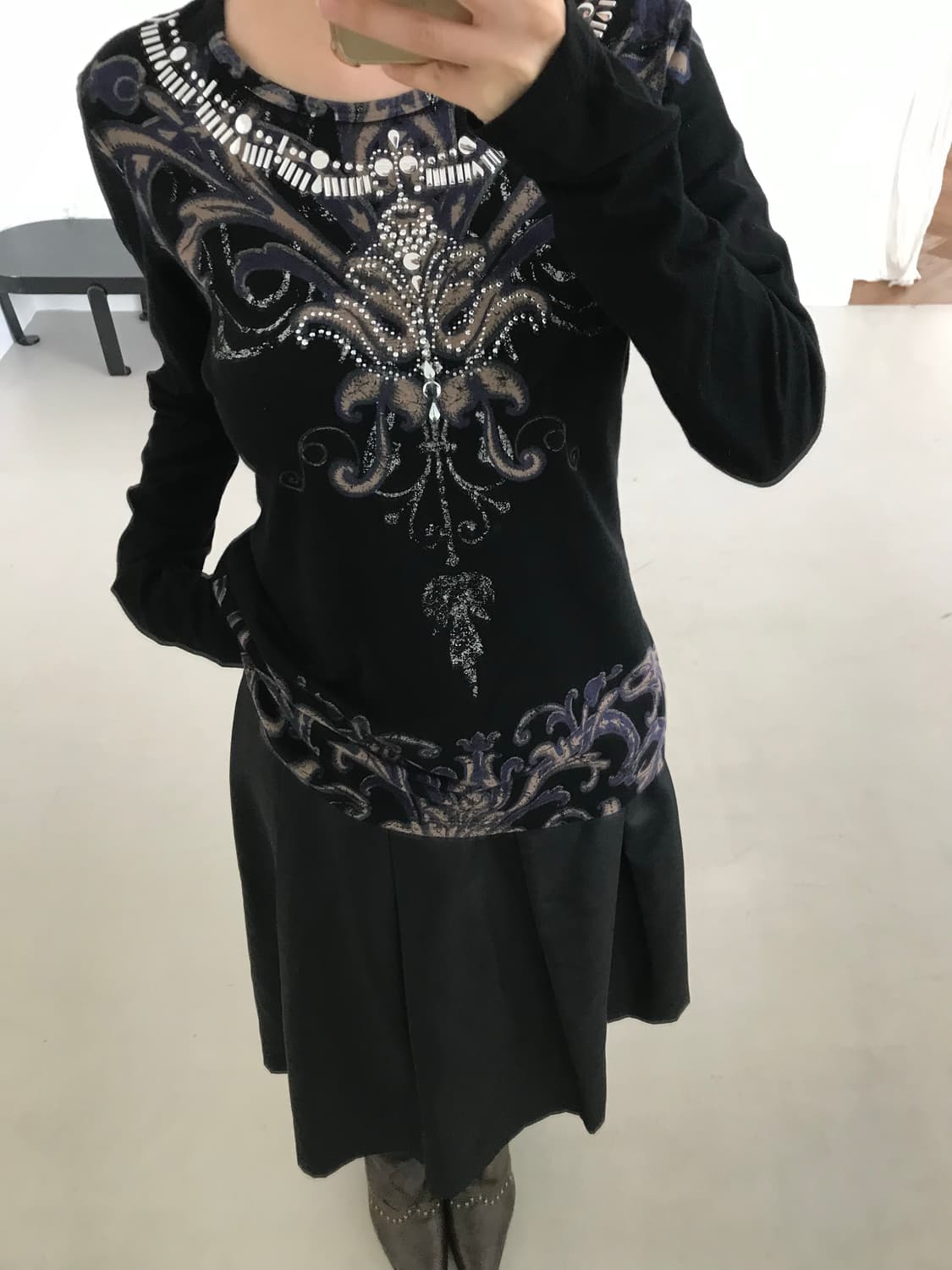 vintage pattern long sleeve 상품이미지2