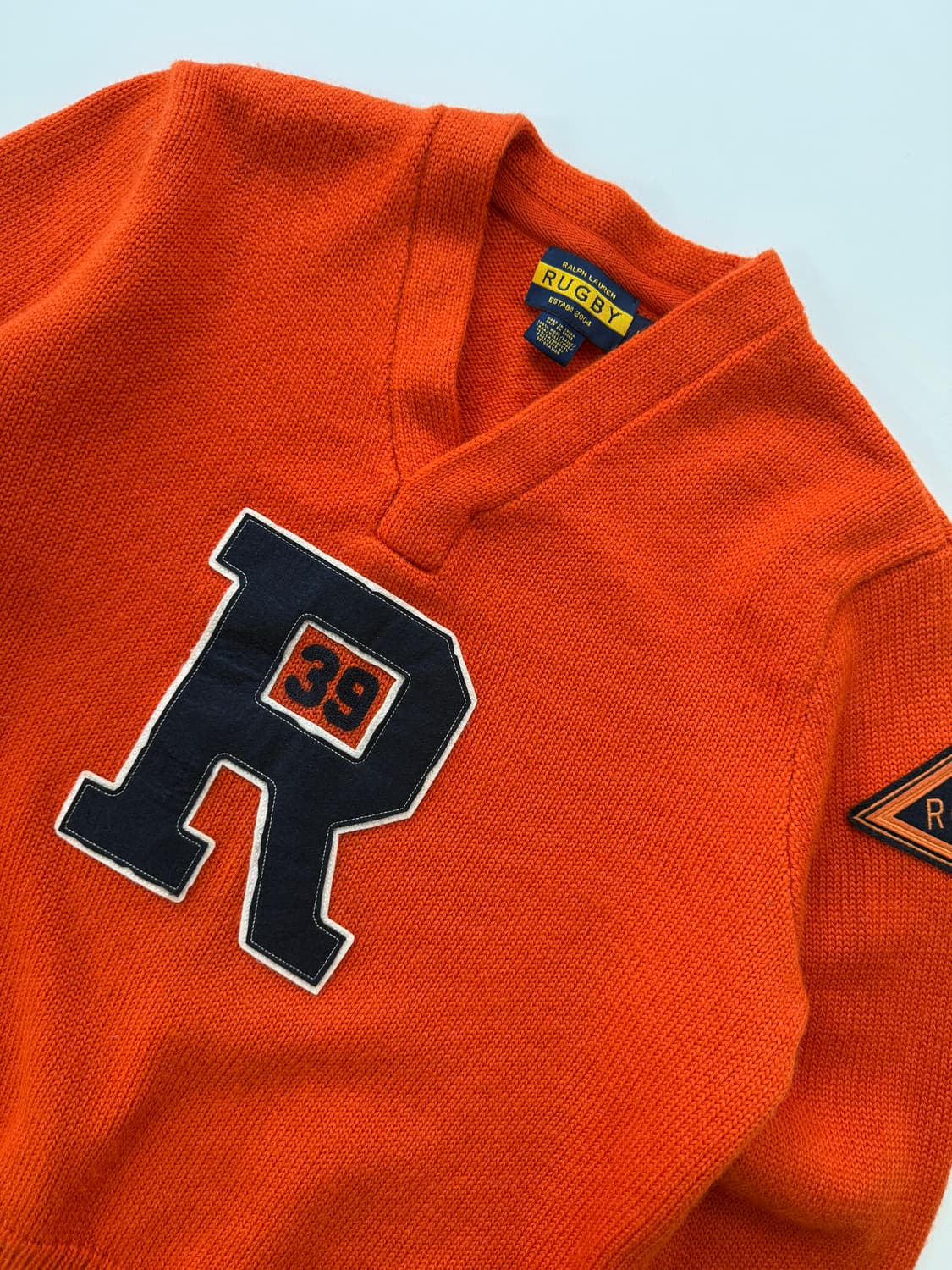 폴로 랄프로렌 럭비 00‘s 레터맨 해비울 컬리지 니트 상품이미지3