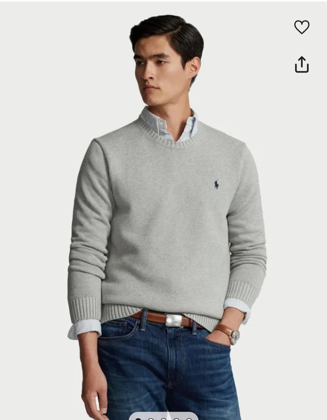 (새상품)폴로 랄프로렌 남성 크루넥 그레이 니트 M 상품이미지2