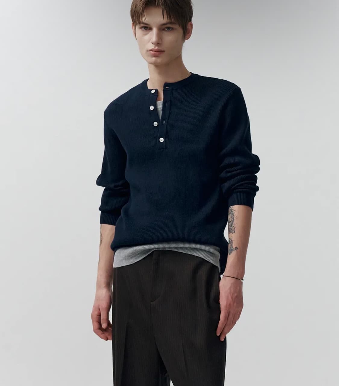 노이어 코튼 리브스 헨리넥 네이버 48 상품이미지1