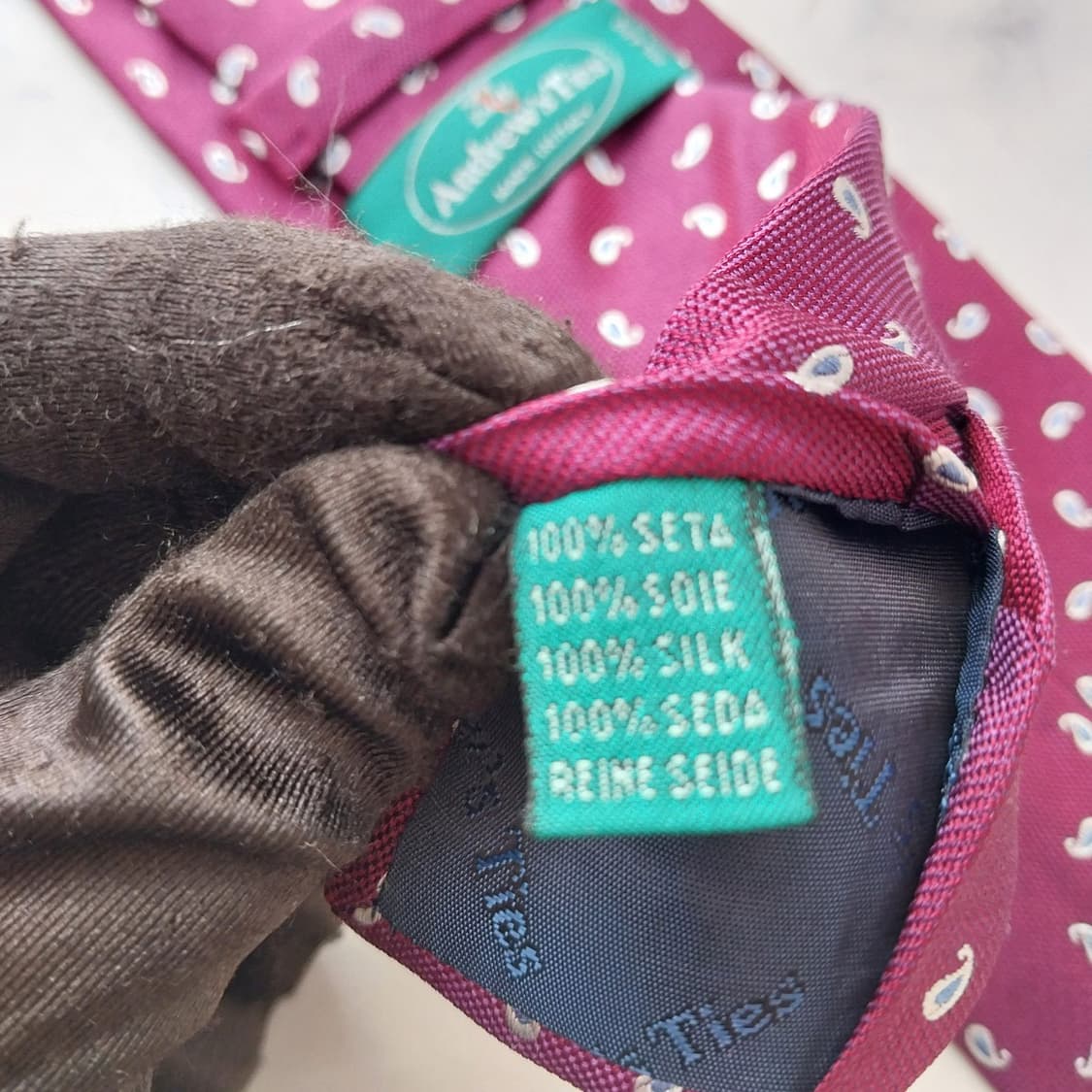 앤드류스타이 실크 페이즐리 패턴 넥타이 8.3cm A+등급 K2056 상품이미지9