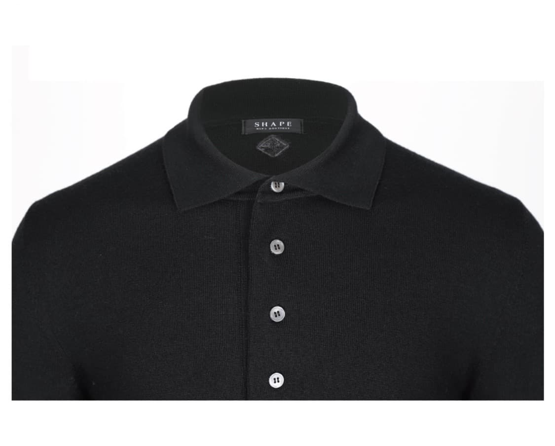 쉐입부티크 Premium WOOL Collar knit 블랙 새상품 상품이미지3