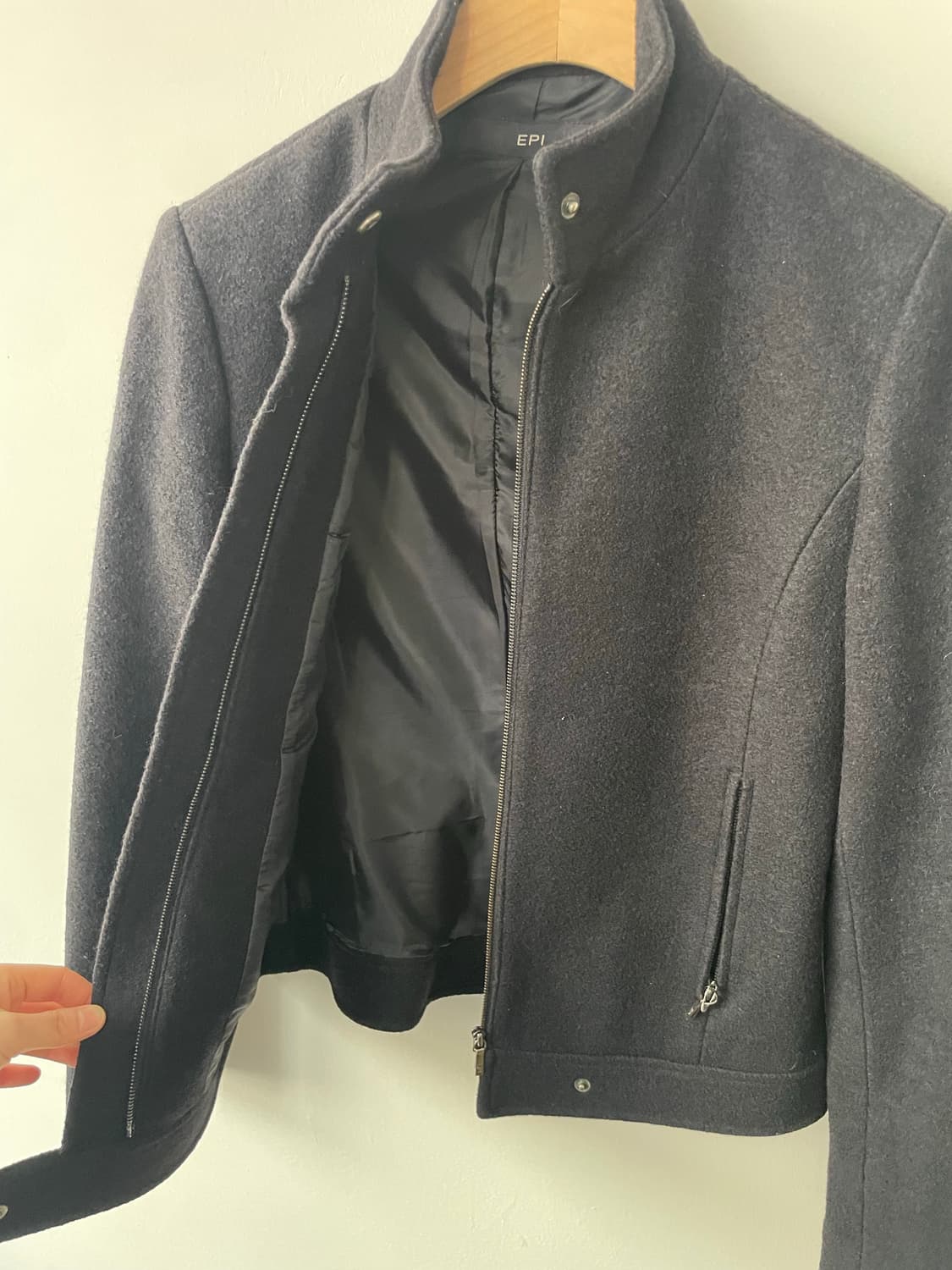 vintage high neck boucle wool jacket 상품이미지5