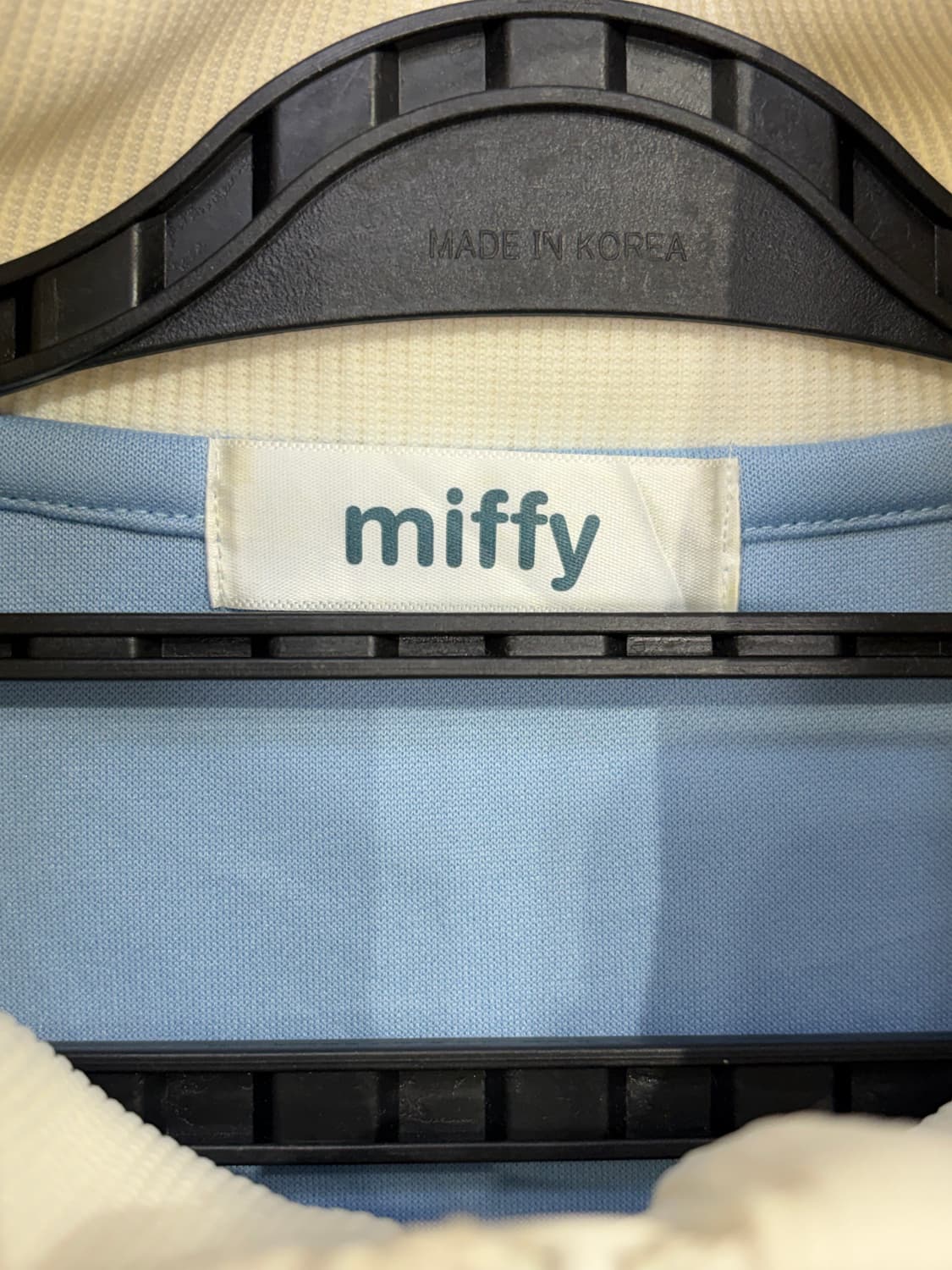 JPN 일본 빈티지 miffy 화이트 스카이 블루 소라색 져지 M 상품이미지10