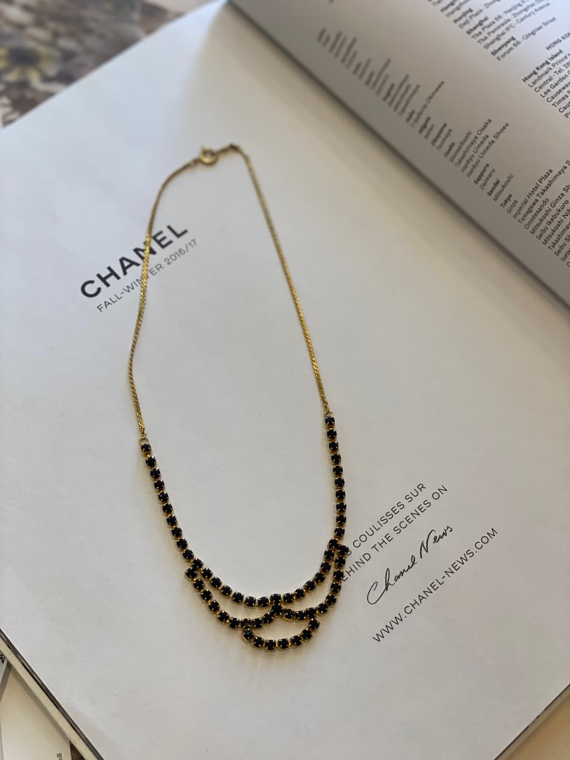 빈티지 블랙 스톤 목걸이 상품이미지1