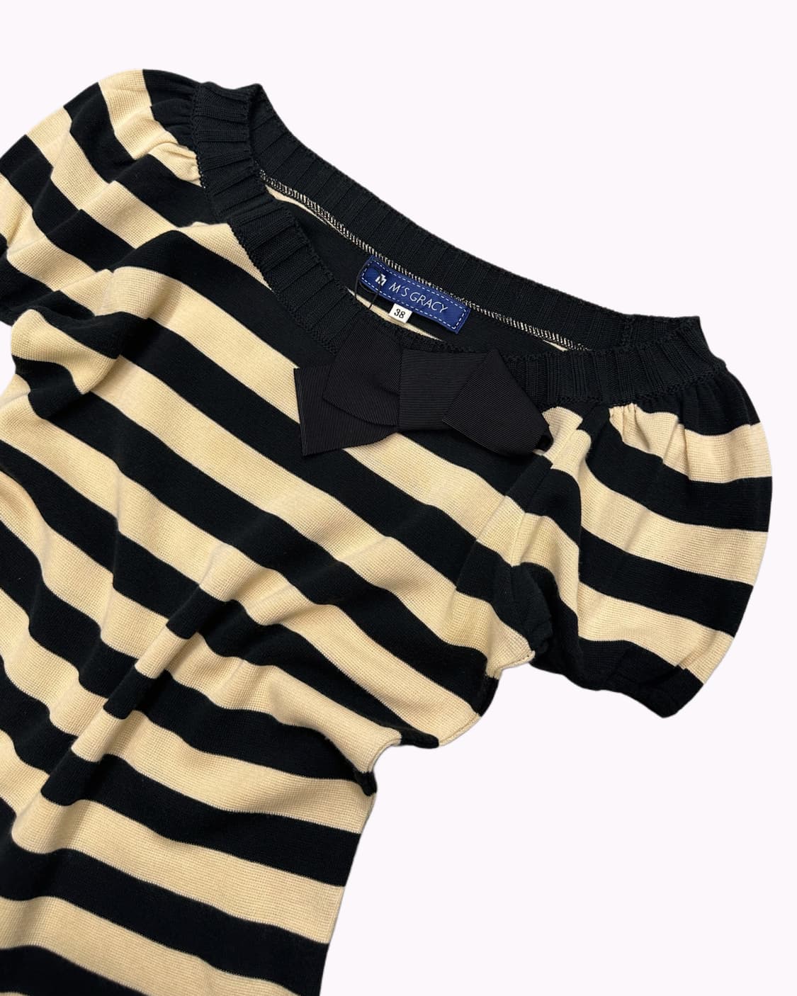 stripe ribbon knit t-shirt 상품이미지2