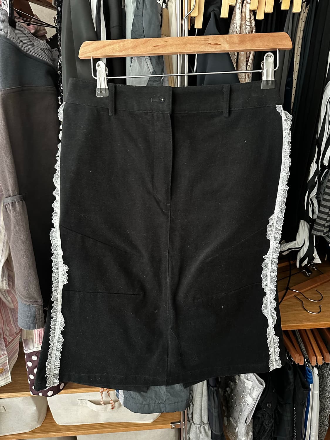 시눈 프릴 미디 스커트 상품이미지1