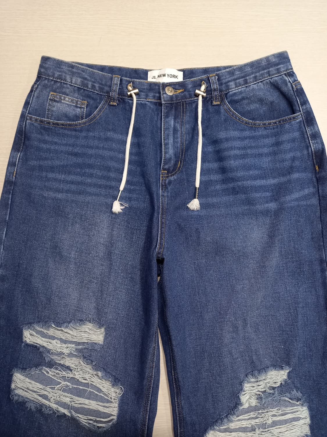 34-35 JS. NEWYORK 워싱 와이드진 찢청 35-259 상품이미지3