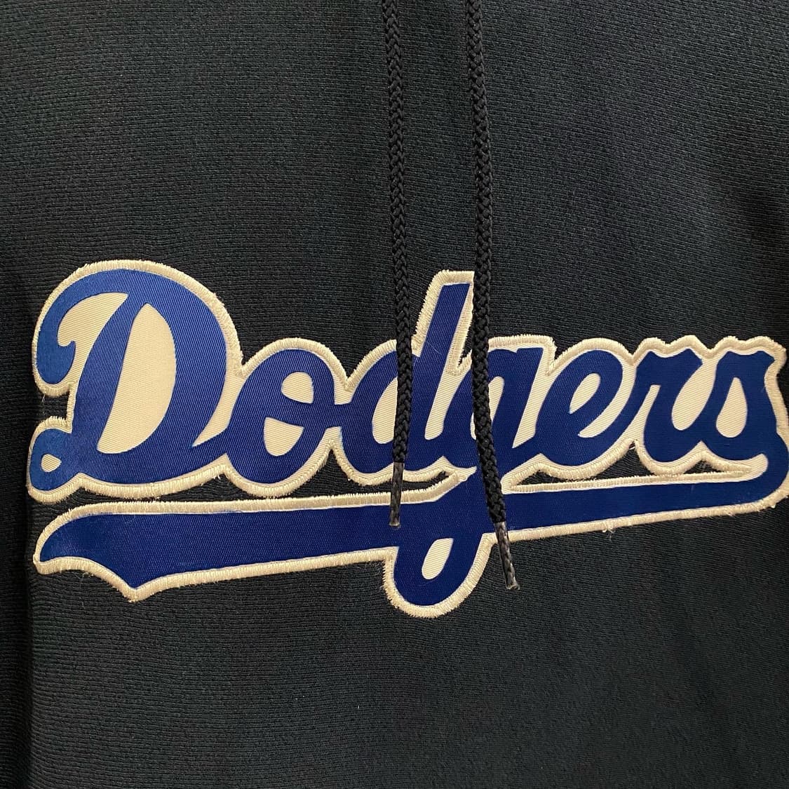 90s USA 챔피온 리버스위브 La다저스 후드 상품이미지7