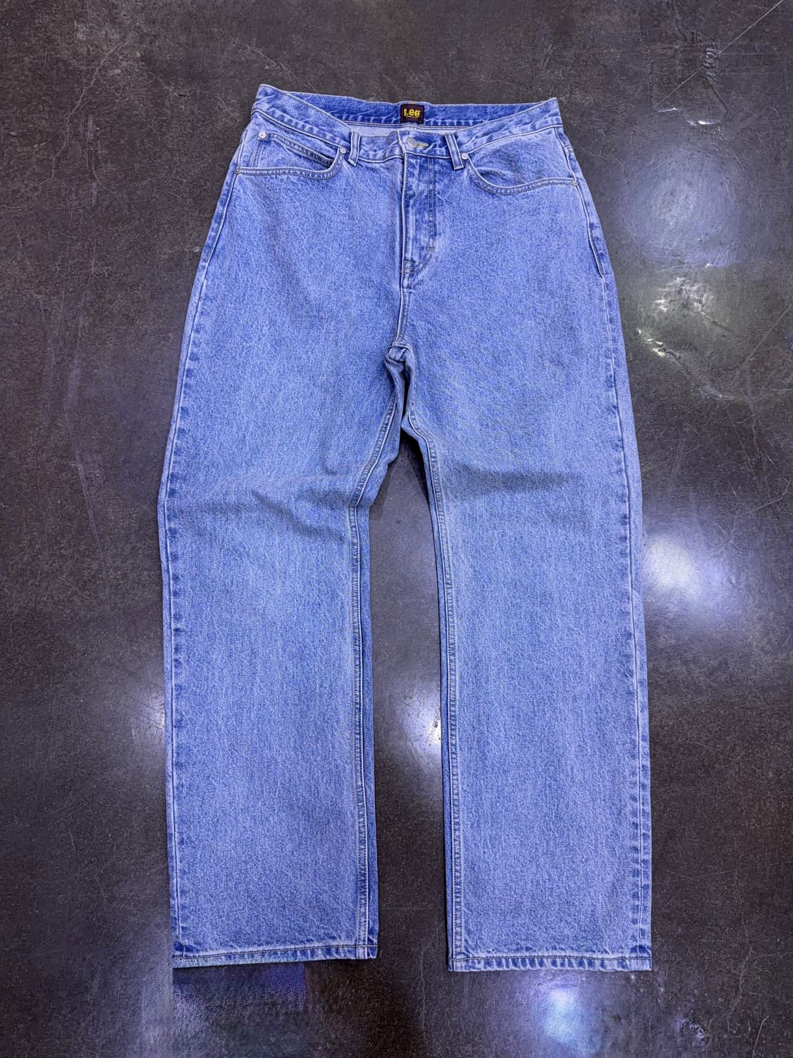 Lee 리 맨 레귤러 스트레이트핏 스톤워싱 데님팬츠 인디고 34 상품이미지1