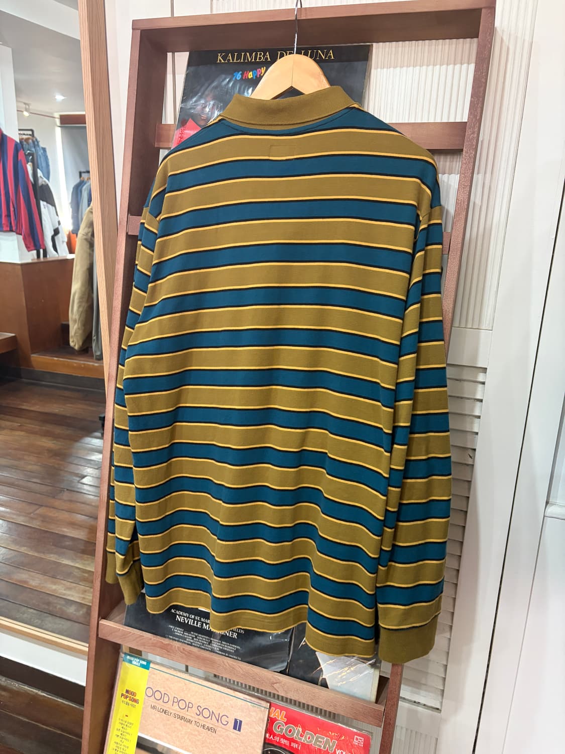 18AW 슈프림 스트라이프 럭비 셔츠 상품이미지5