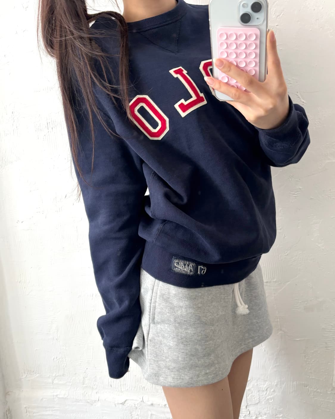 Polo 폴로 랄프로렌 QR신형 네이비컬러 POLO 아치로고 맨투맨 상품이미지2