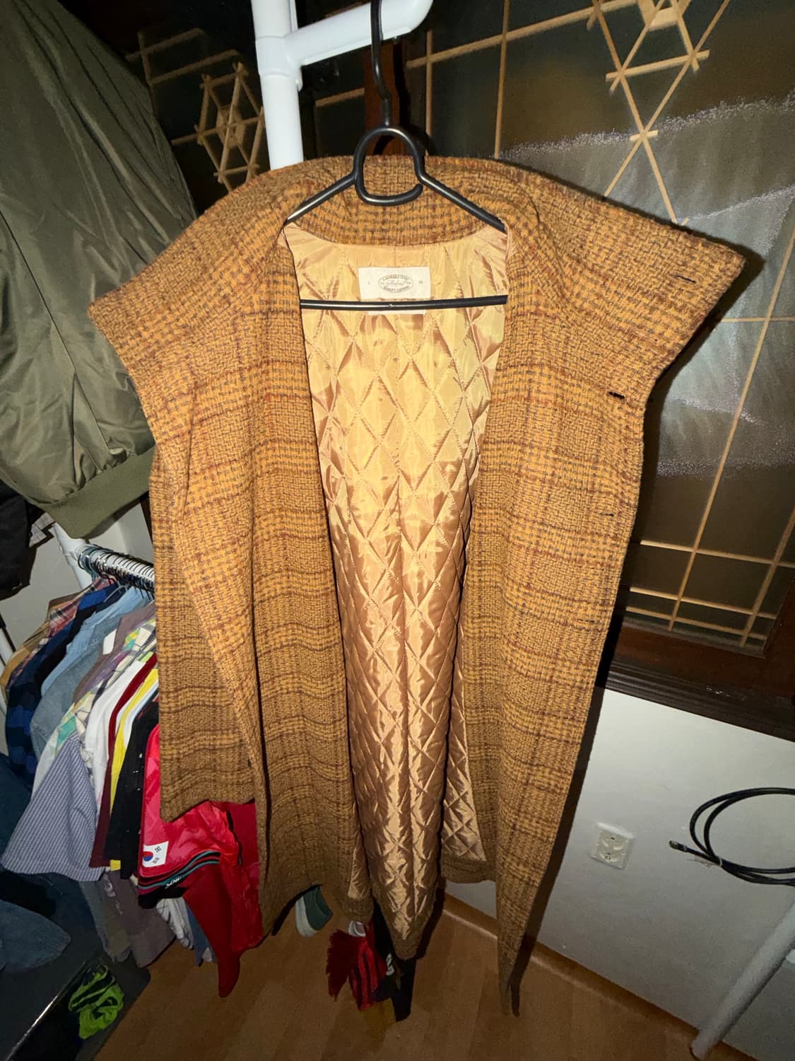 [새상품] 암피스트 울 체크 코트 브라운 상품이미지4