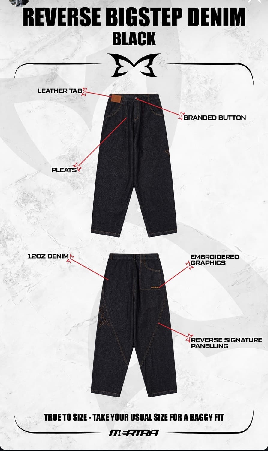 Mertra reverse bigstep denim 리버스 빅스텝 데님 상품이미지2
