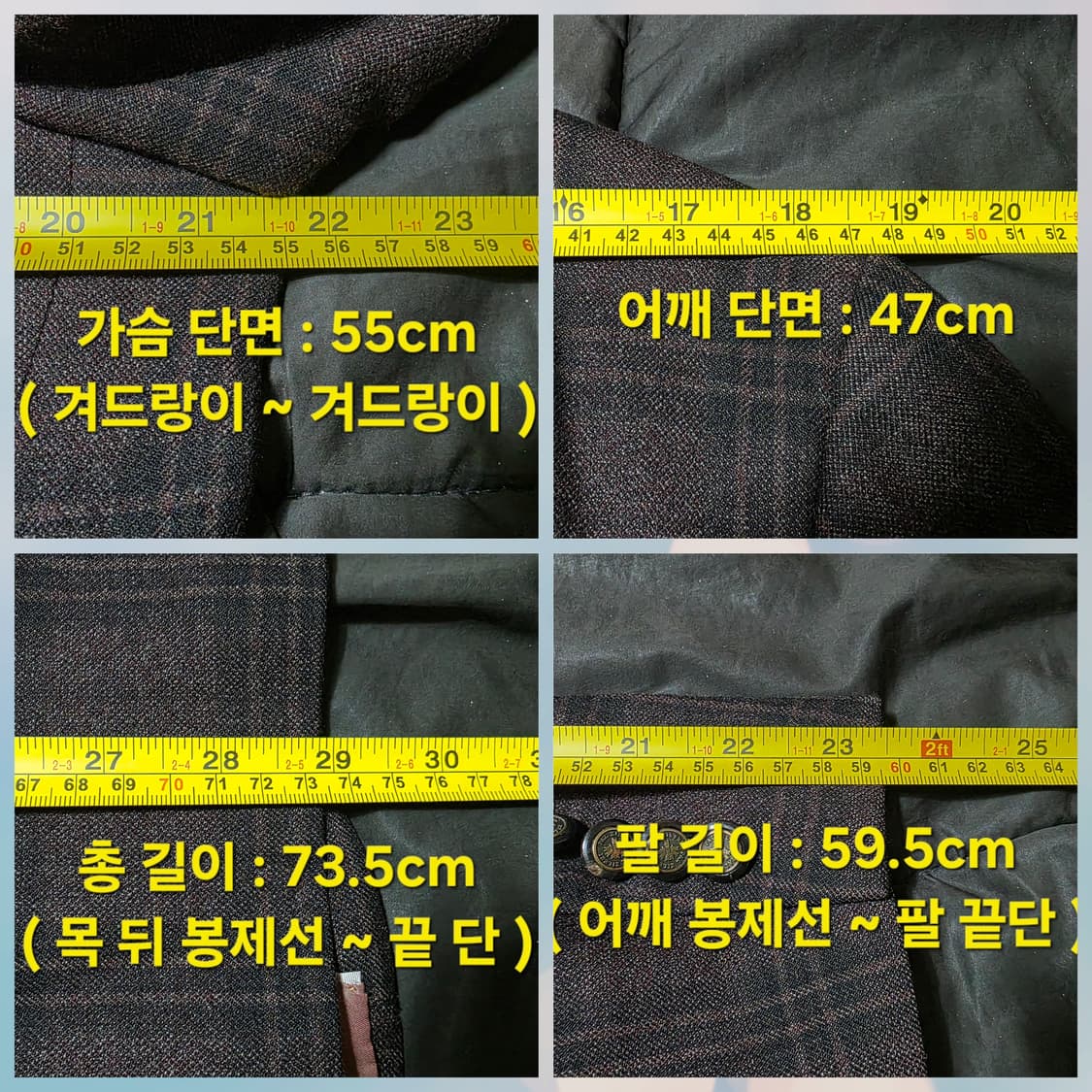 명품 팔 질레리(Pal Zileri) 100% 울 체크 블레이저 자켓 상품이미지9