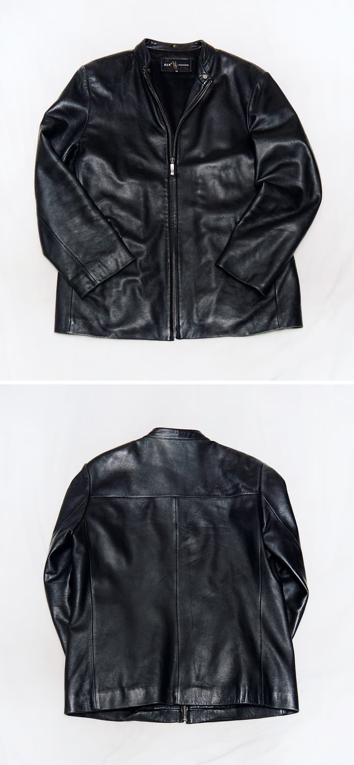 엘크 (ELK) 천연 양가죽 헨리넥 집업 싱글 라이더 자켓 (100) 상품이미지2