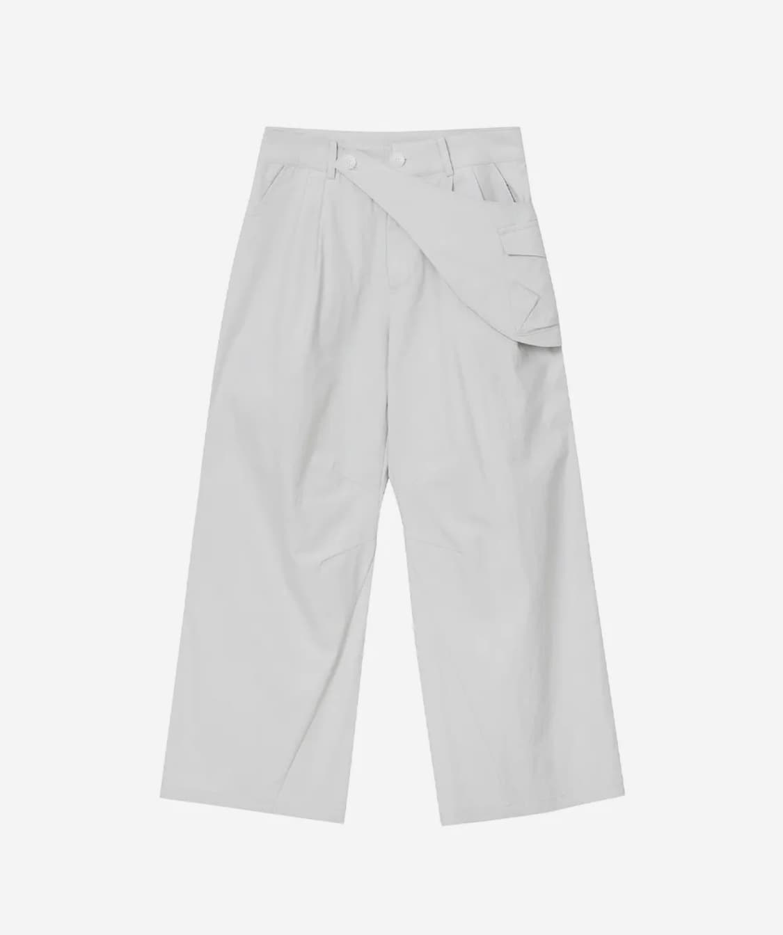 Waist pocket bag wide pants LIGHT G 상품이미지2