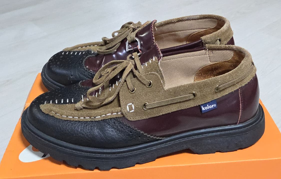 (착샷) 컬러 kolor 로퍼 데크 레더 스웨이드 상품이미지2