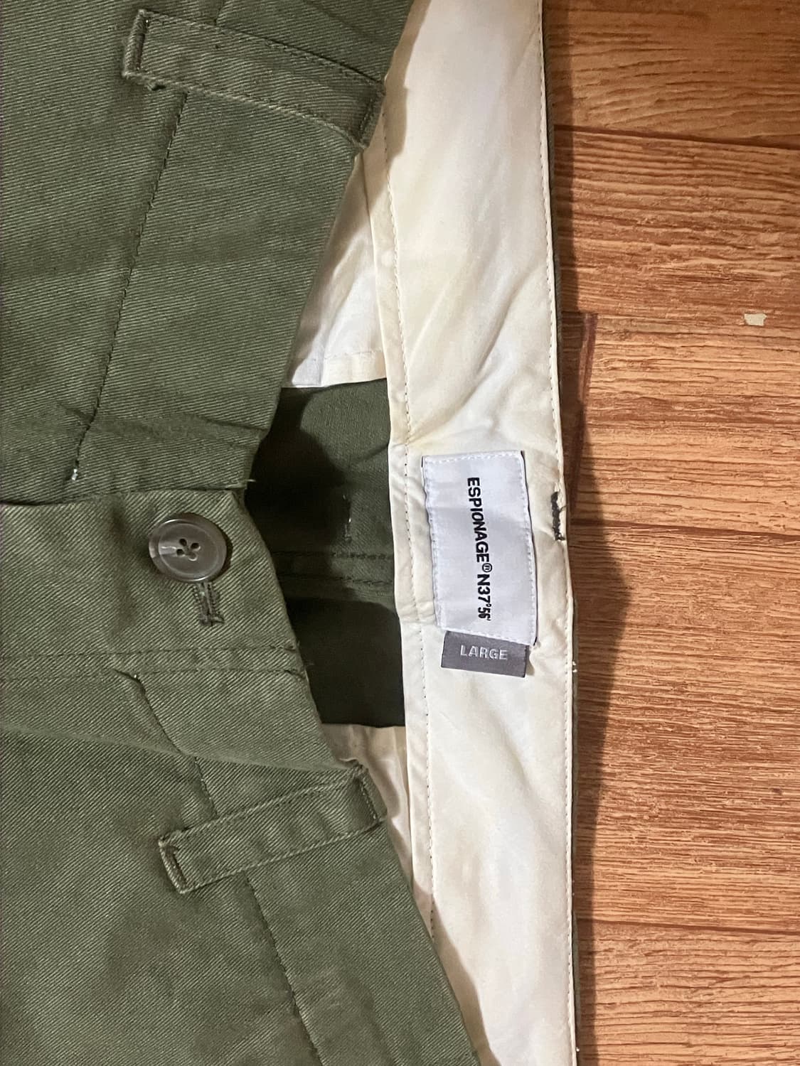 에스피오나지 - 와이드 오피서 팬츠 (그레이 올리브) 상품이미지3