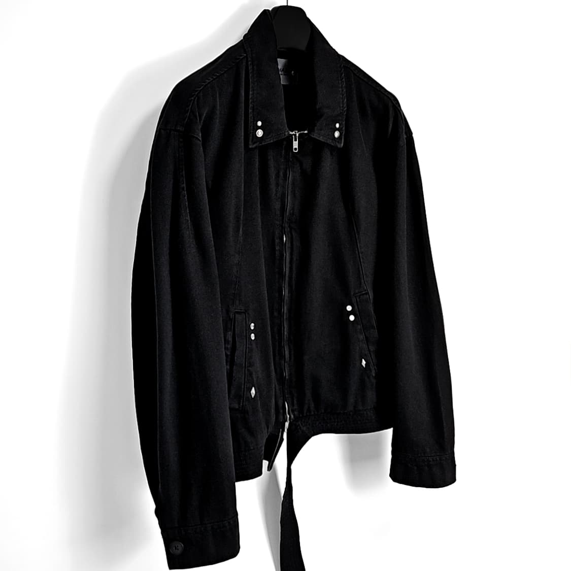 Julian western 리벳 벨트 자켓 (black) 상품이미지3