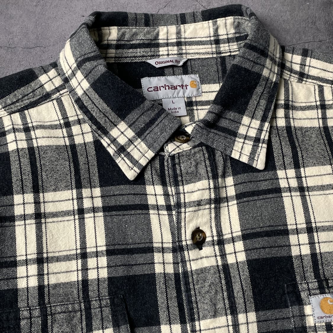 CARHARTT 칼하트 빈티지 체크 플란넬 워크 셔츠 A00891 상품이미지2