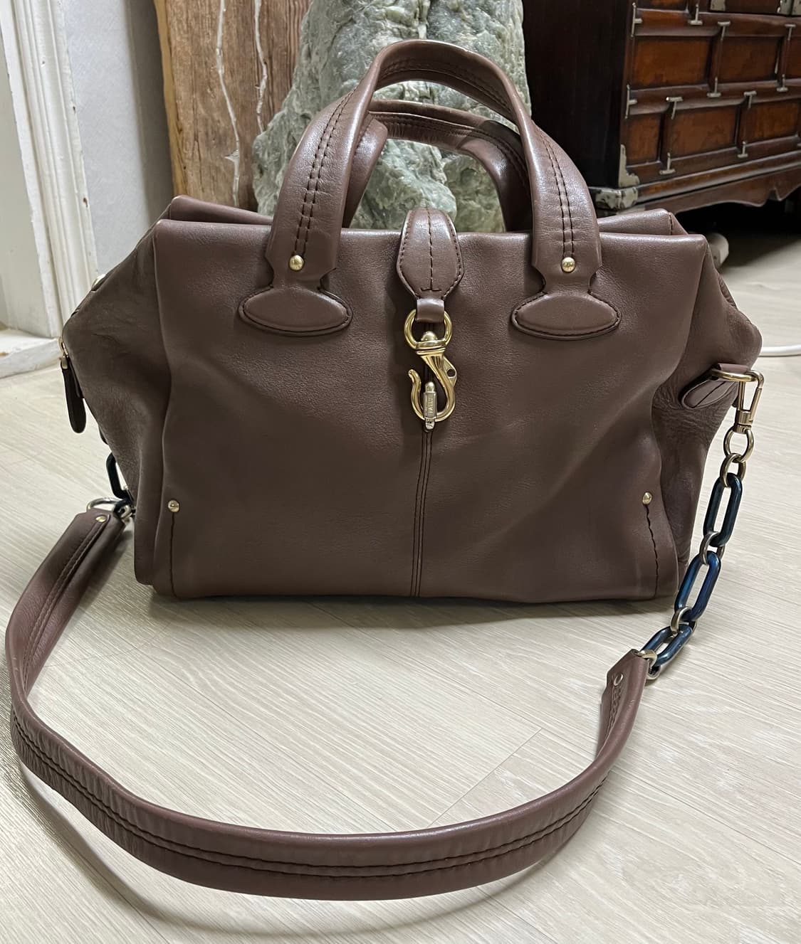 발리 가죽 핸드백 토트백 숄더백 가방  상품이미지1