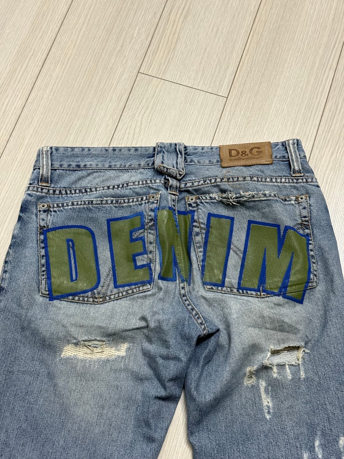 돌체앤가바나 DENIM 백프린팅 데미지진 상품이미지1