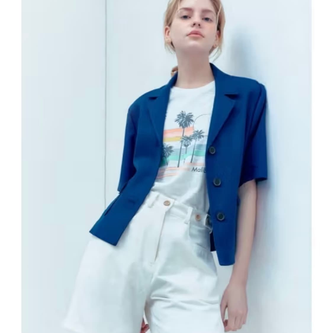 25SS LUCKY BRAND 프렌치 린넨 혼방 하프슬리브 자켓 상품이미지2