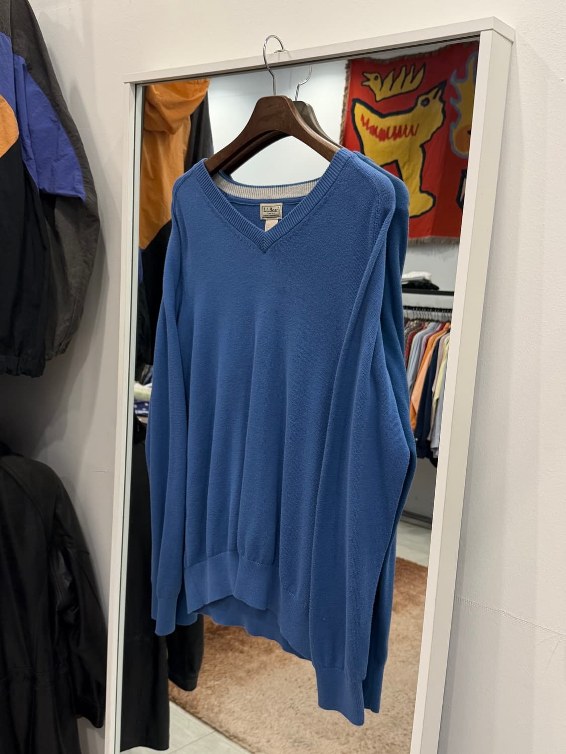 00s L.L.Bean 엘엘빈 피마 코튼 브이넥 니트 상품이미지1