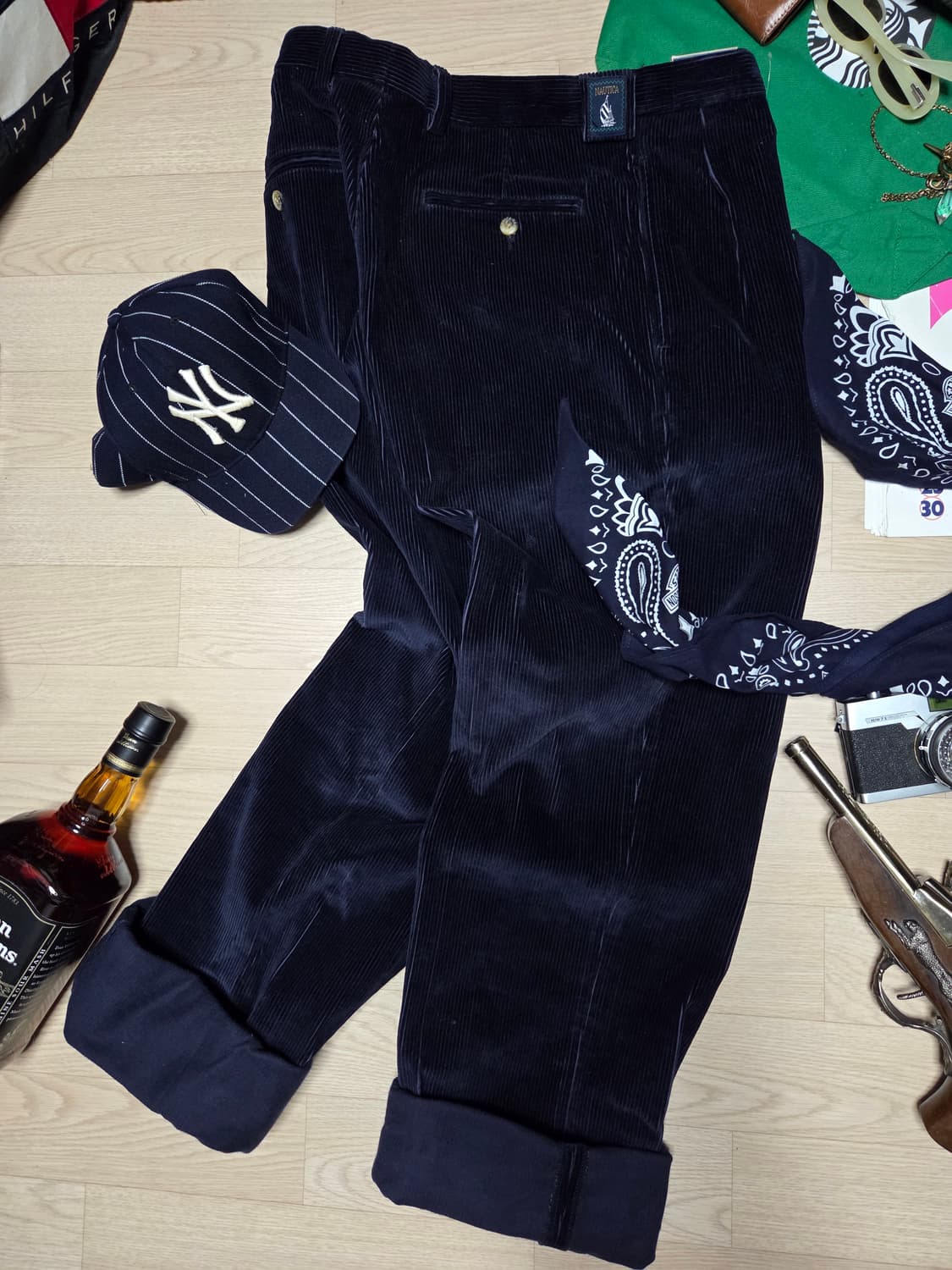 (미착용 새상품)NAUTICA 네이비 곤색 코듀로이 팬츠 면바지 상품이미지2