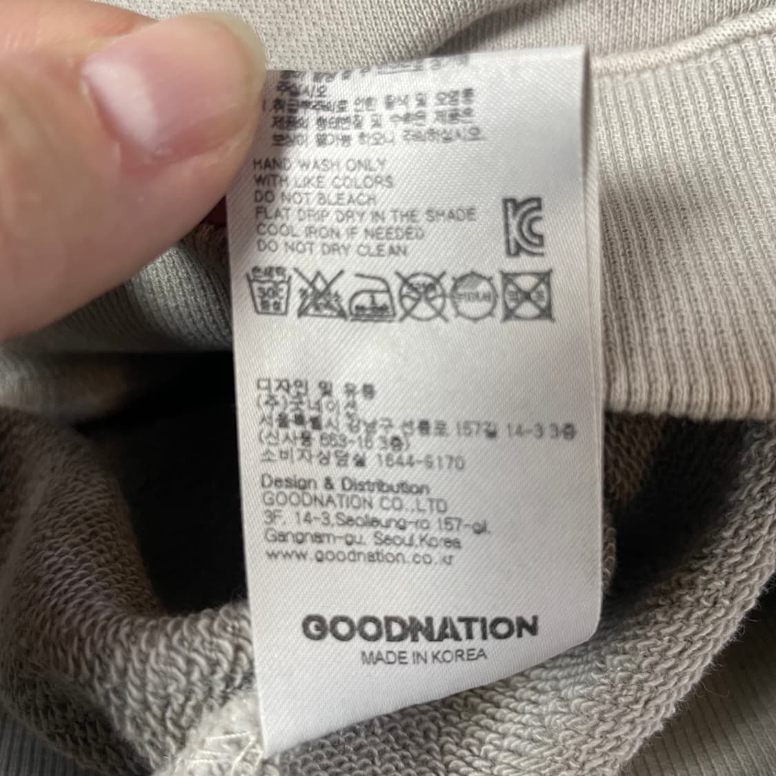 CRITIC 미니로고 그레이 후드 L 상품이미지7