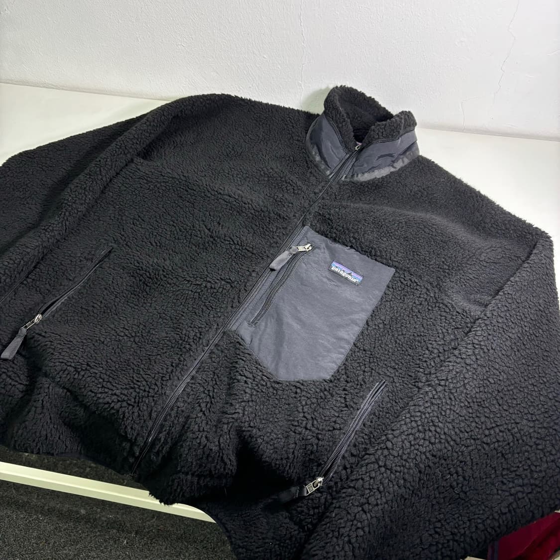 M-L 파타고니아 블랙 오버핏 후리스자켓 상품이미지2